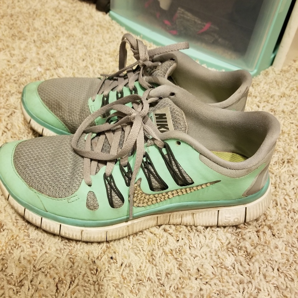 NIKE FREE RUNS WITH CRYSTALS